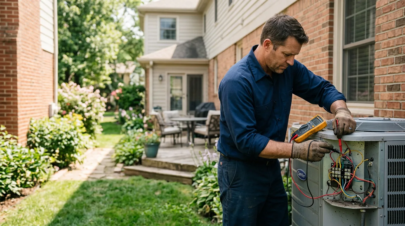 HVAC technician working near Lidderdale, IA